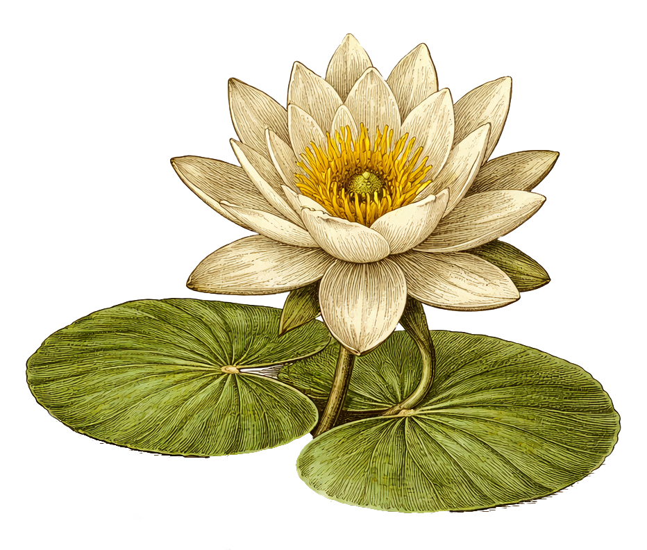 ai scientific illustration of a water lily